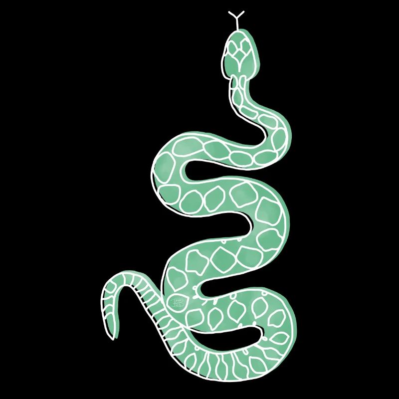 "Snake", boho line art design, series "Desert"