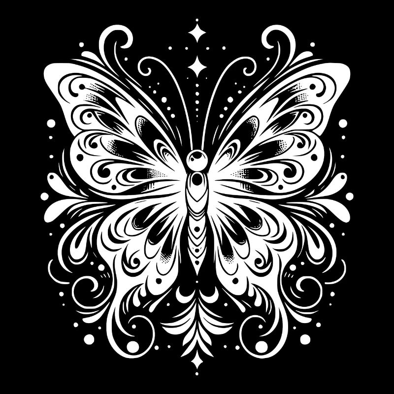 Fröhlicher Kinder Schmetterling Tinten Style