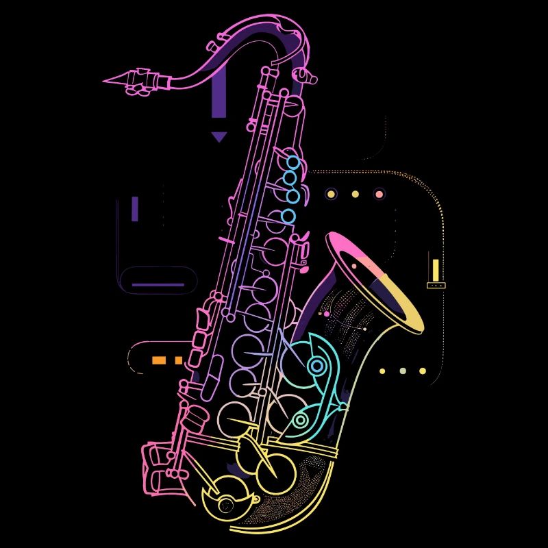 Dessin de saxophone