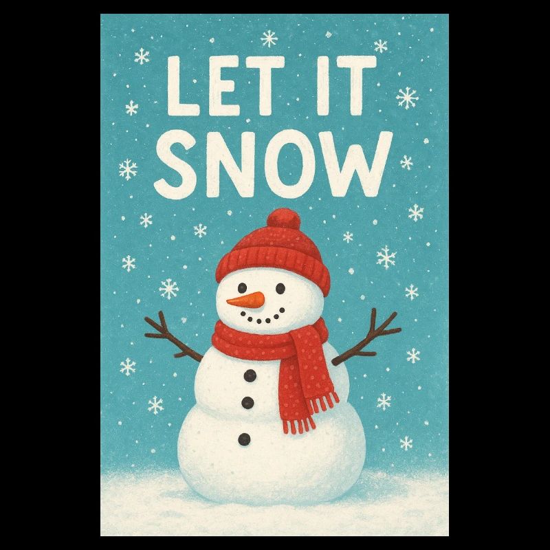 Let It Snow Snowman Design