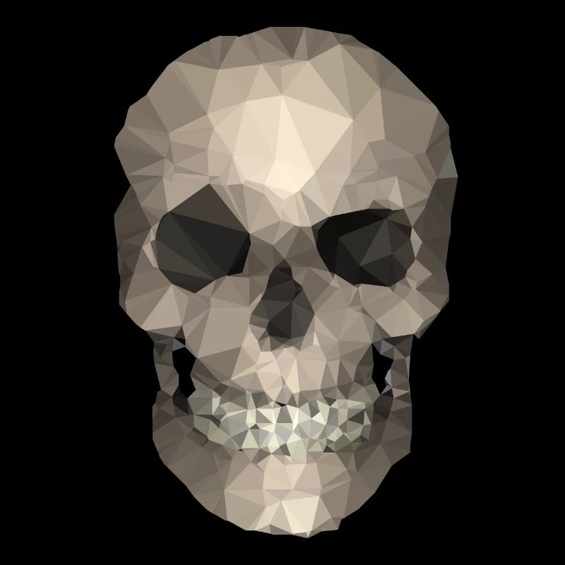 Crâne géométrique polygonal - Low Poly moderne