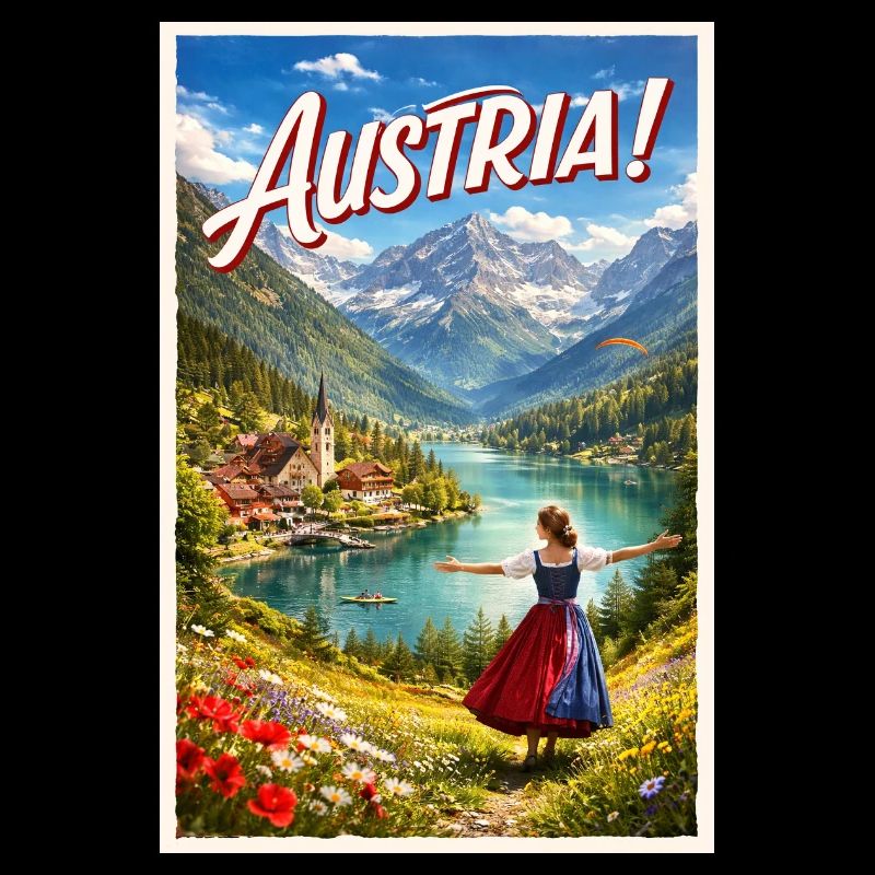 Austria Bergsee Dirndl Flair