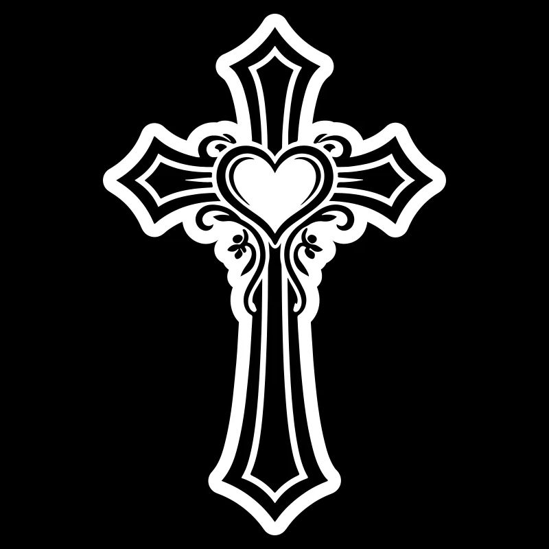 Kreuz Herz Symbol Glaube
