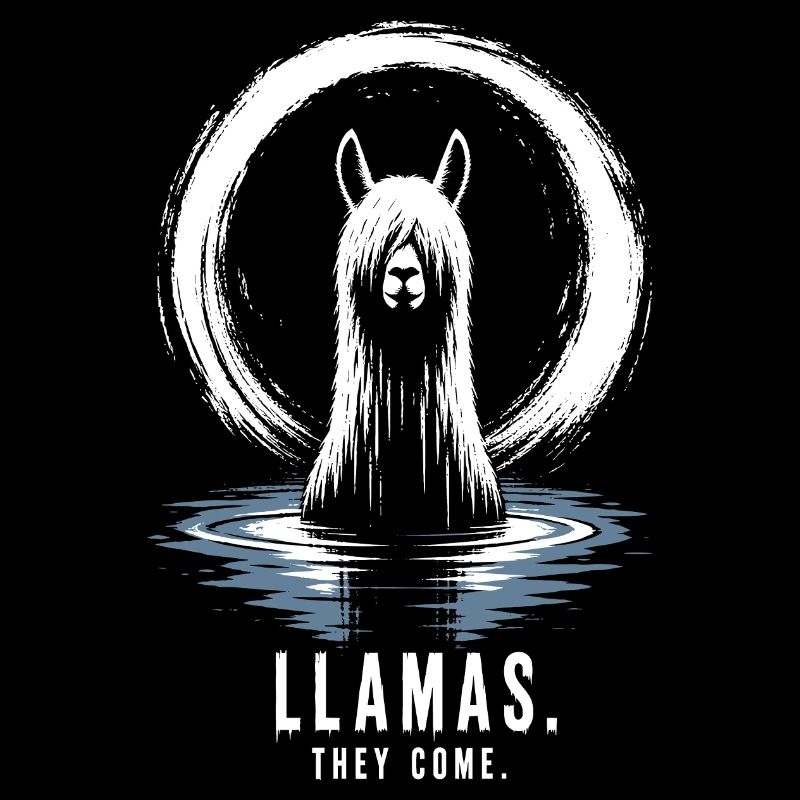 Llamas They Come Horror Llama Design