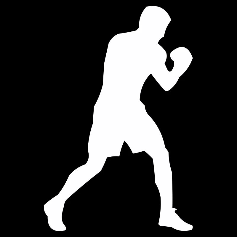 Boxer-Silhouette in Bewegung