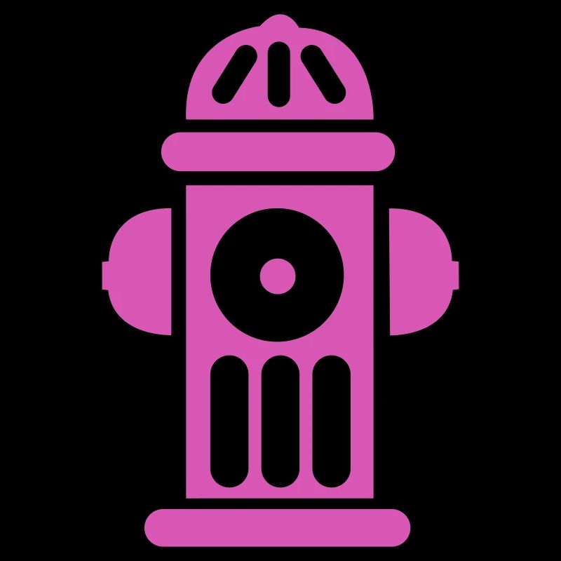 Magenta Fire Hydrant Pop Art Icon