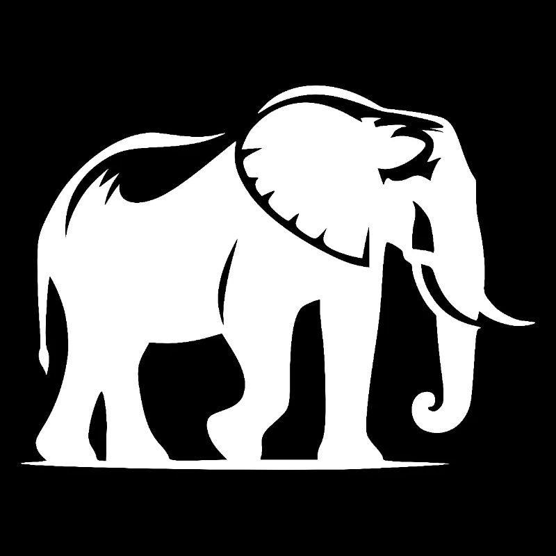 Portrait de silhouette d’éléphant avec défenses