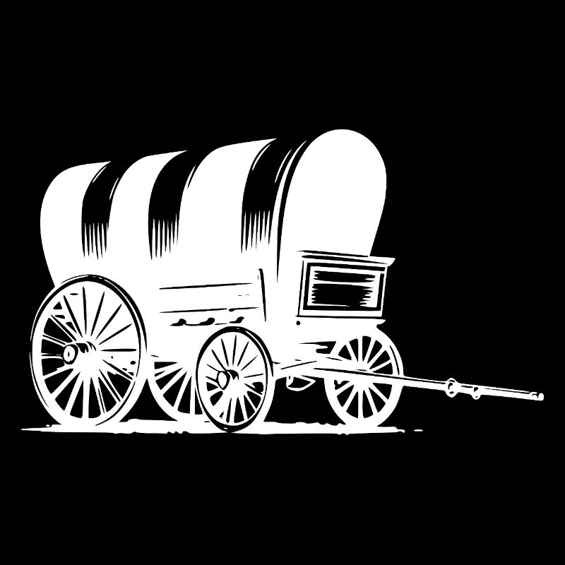 Vieux wagon couvert de side-car avec bâche rayée