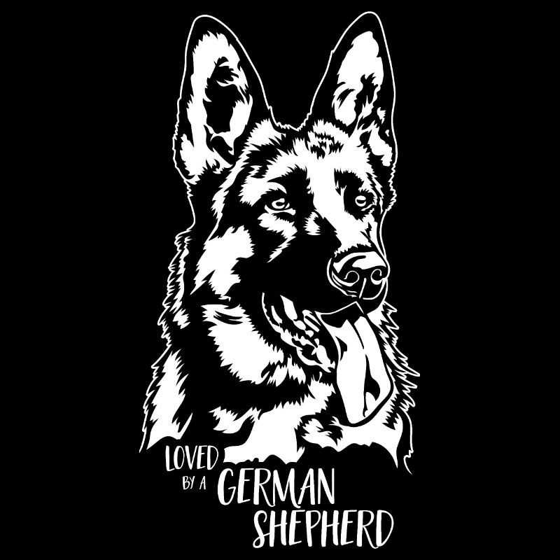 Loved by a German Shepherd Dog Saying Wilsigns