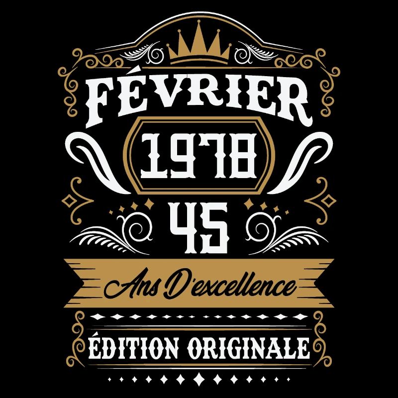 Février 1978 45 Ans Rétro Cadeau D'anniversaire
