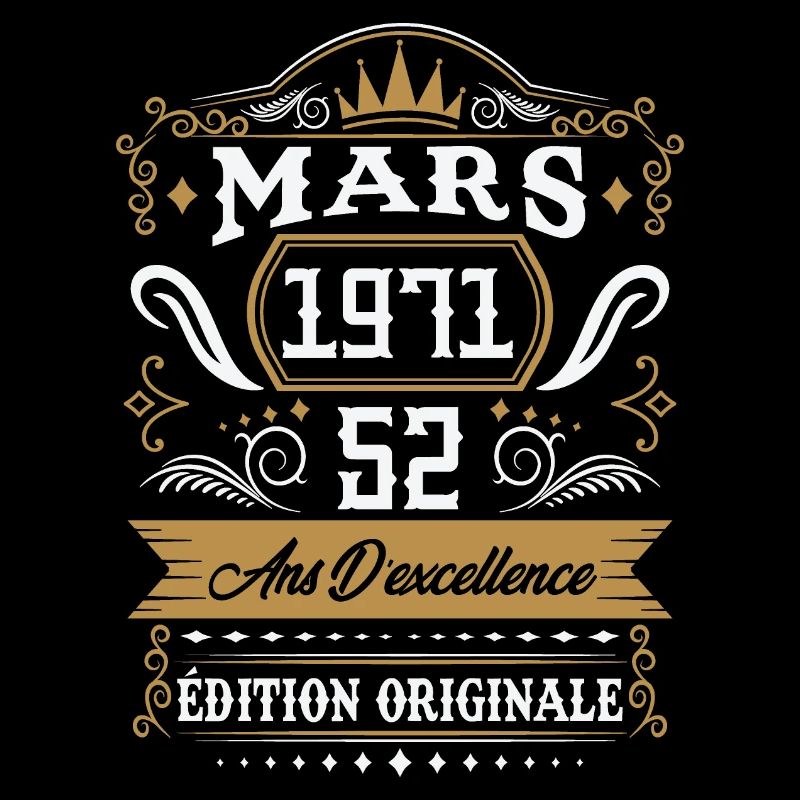 Mars 1971 52 Ans Rétro Cadeau D'anniversaire