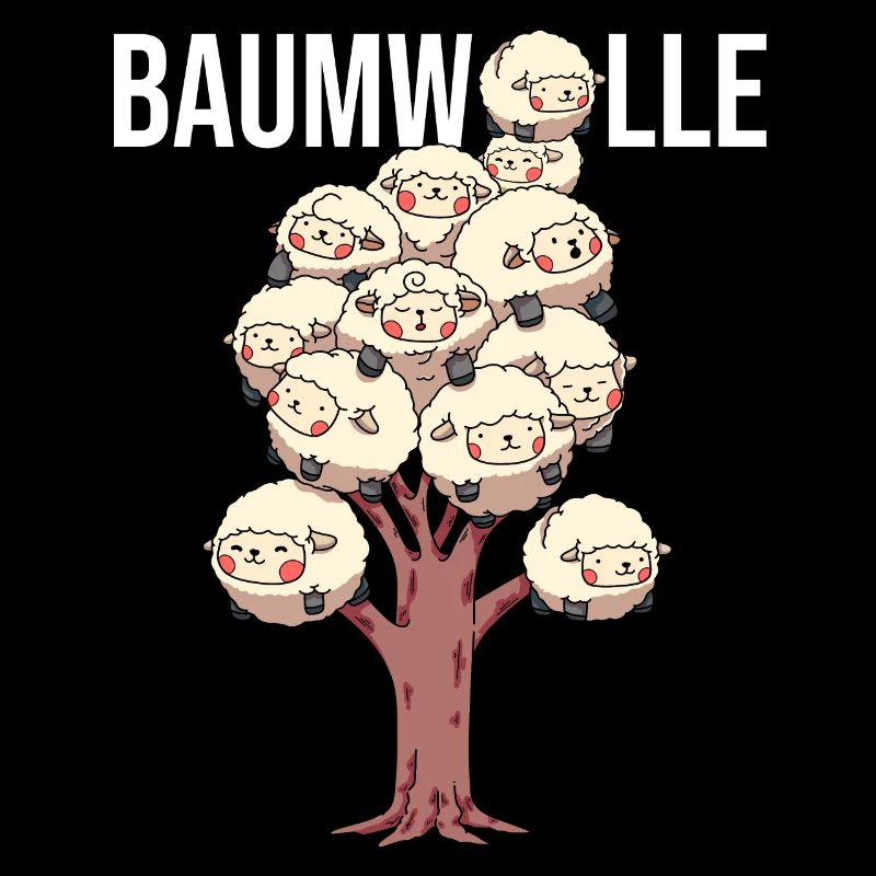 Baumwolle Cotton Tree Animals Fluffy Sheep Earth