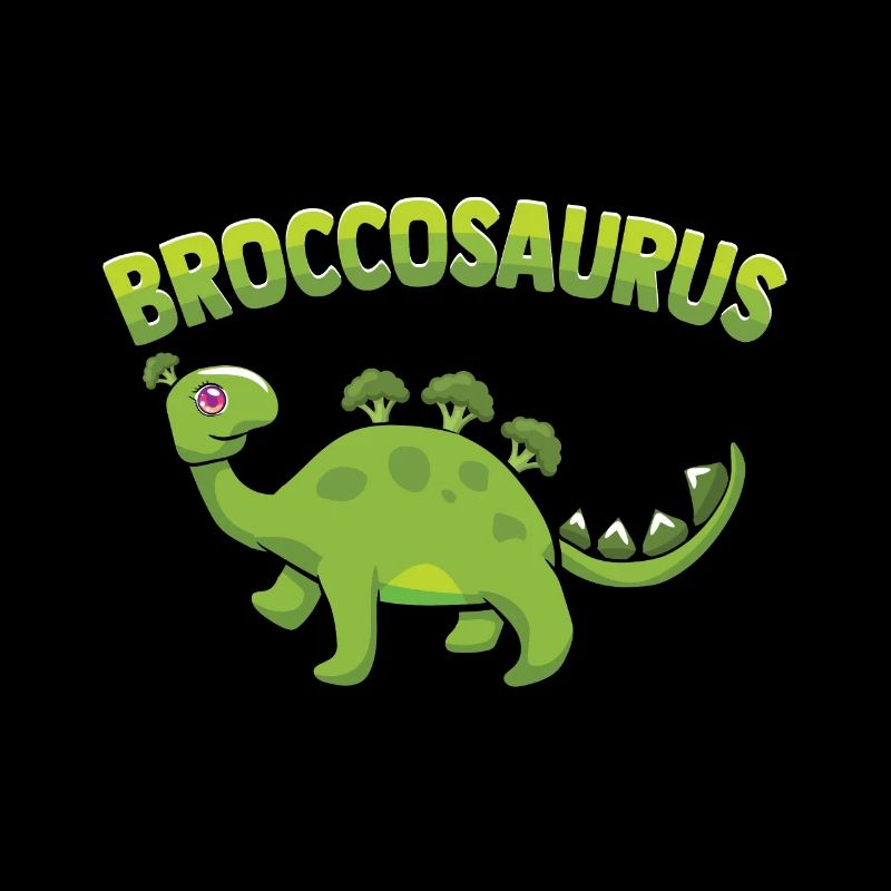 Broccosaurus Dino Broccoli Vegan Vegetable Diet