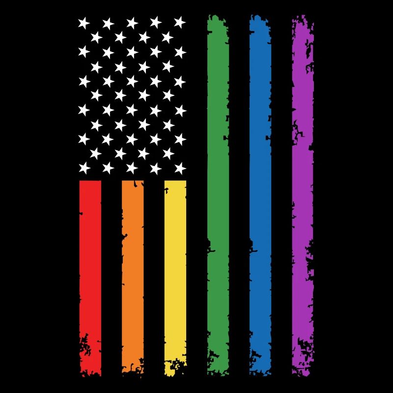 American Lgbtq pride rainbow flag