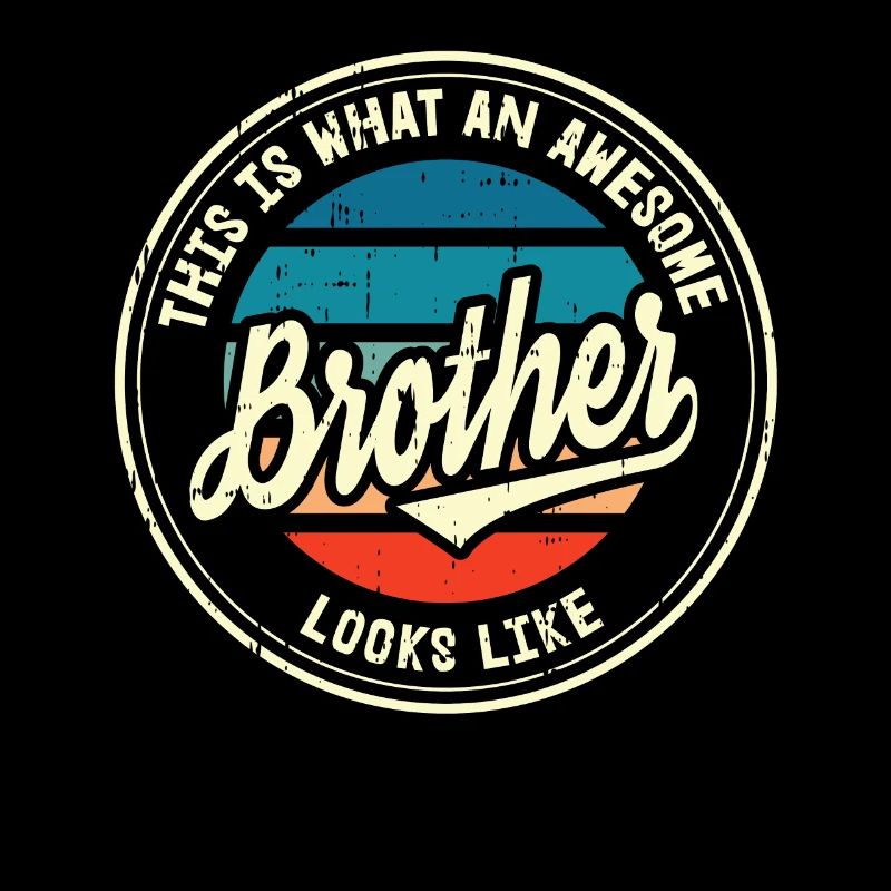 Best Brother Retro Brother Heart Bro Gift