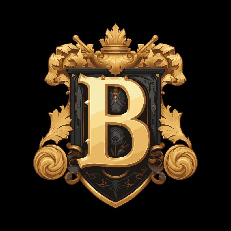 B Buchstabe Logo Krone