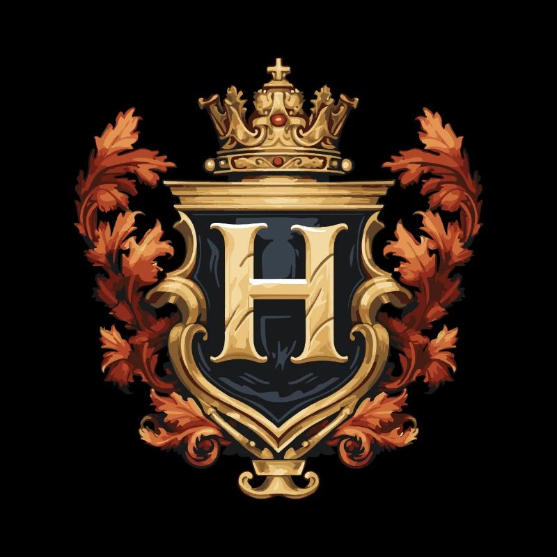 H Buchstabe Logo Krone