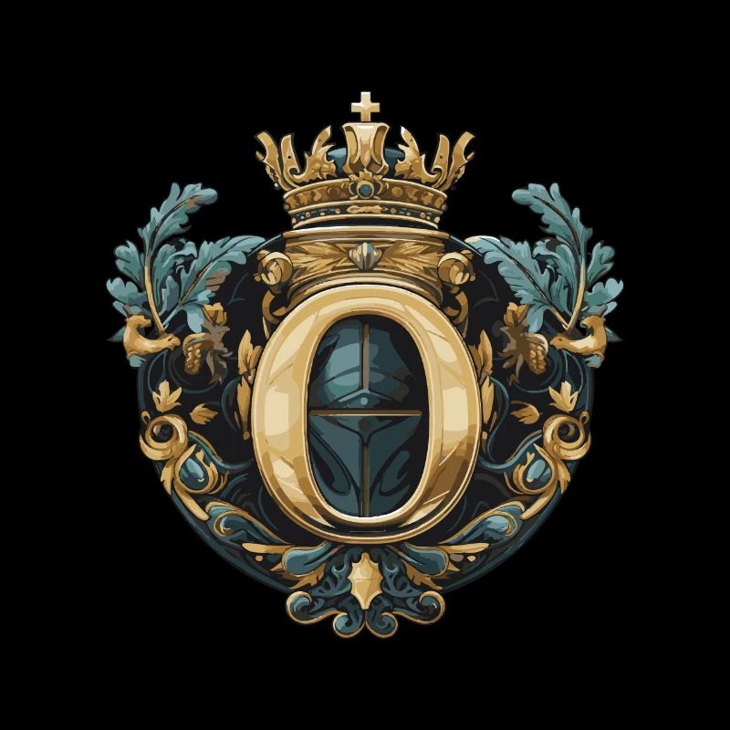 O Buchstabe Logo Krone