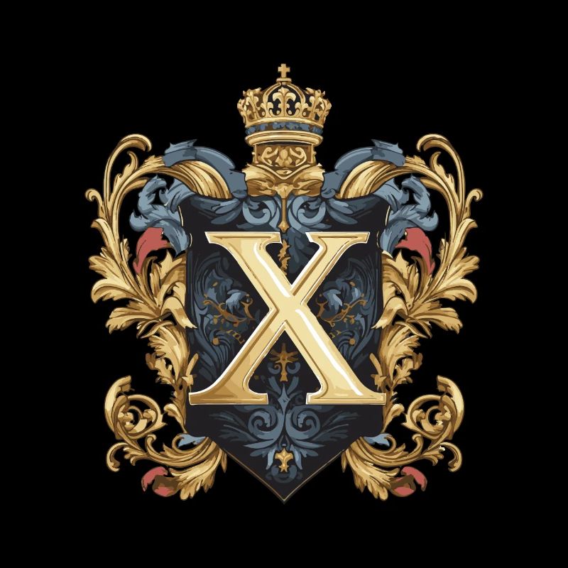X Buchstabe Logo Krone