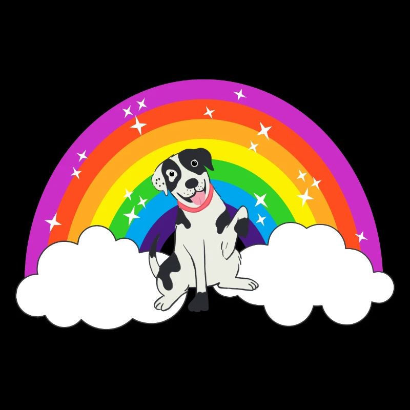 Kidcore Rainbow Dalmatian Clouds Gift Idea
