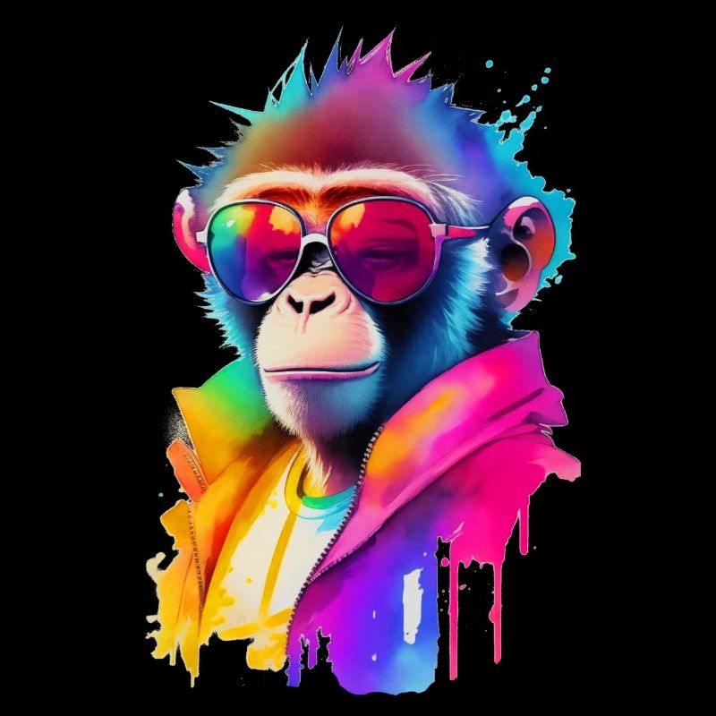 Singe avec des lunettes de soleil