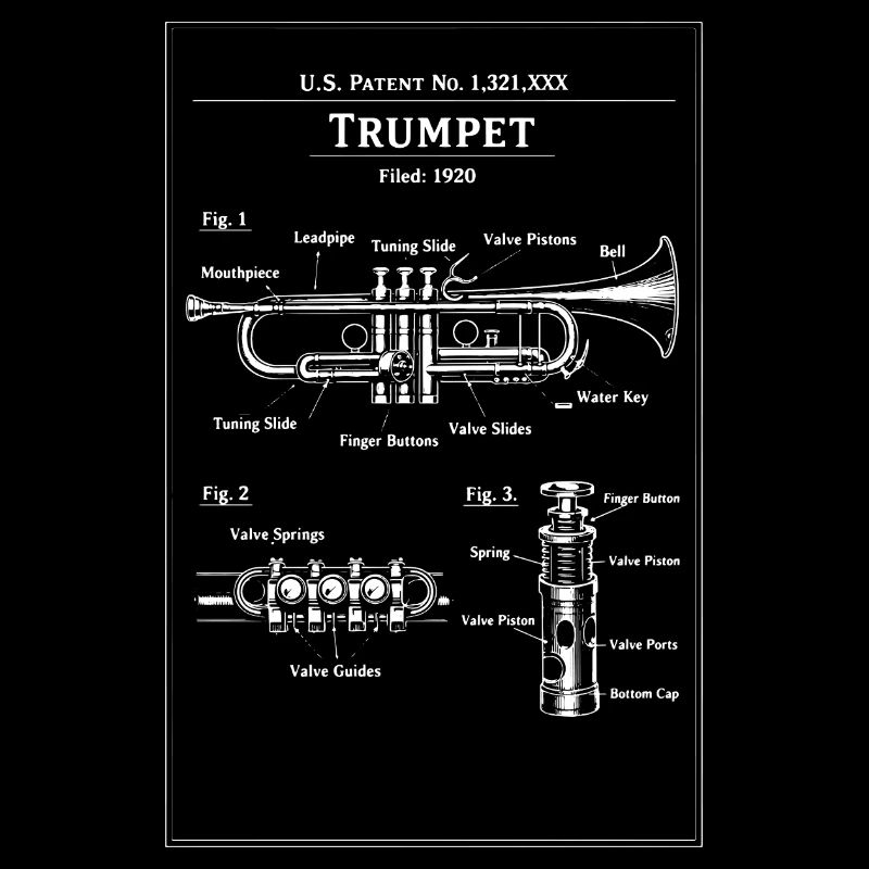 Plan de brevet pour trompette