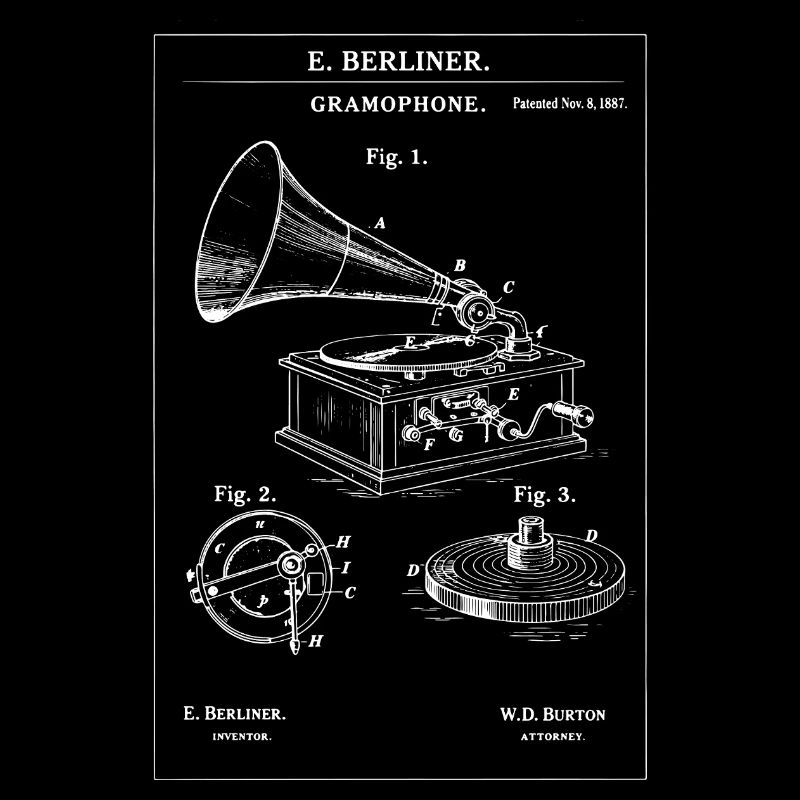 Plan vintage de gramophone
