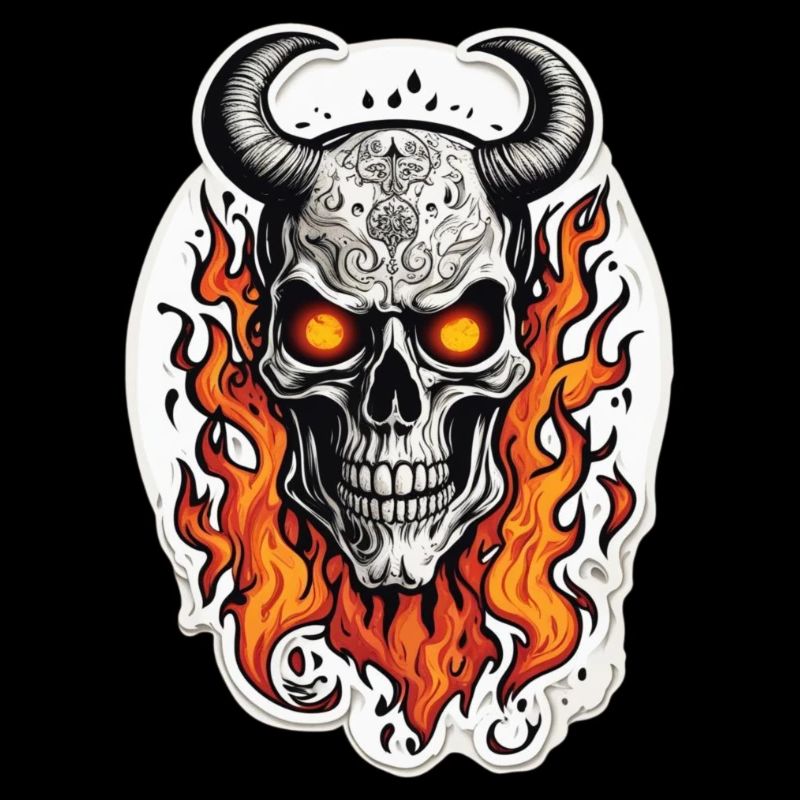Horned skull | Fired beard