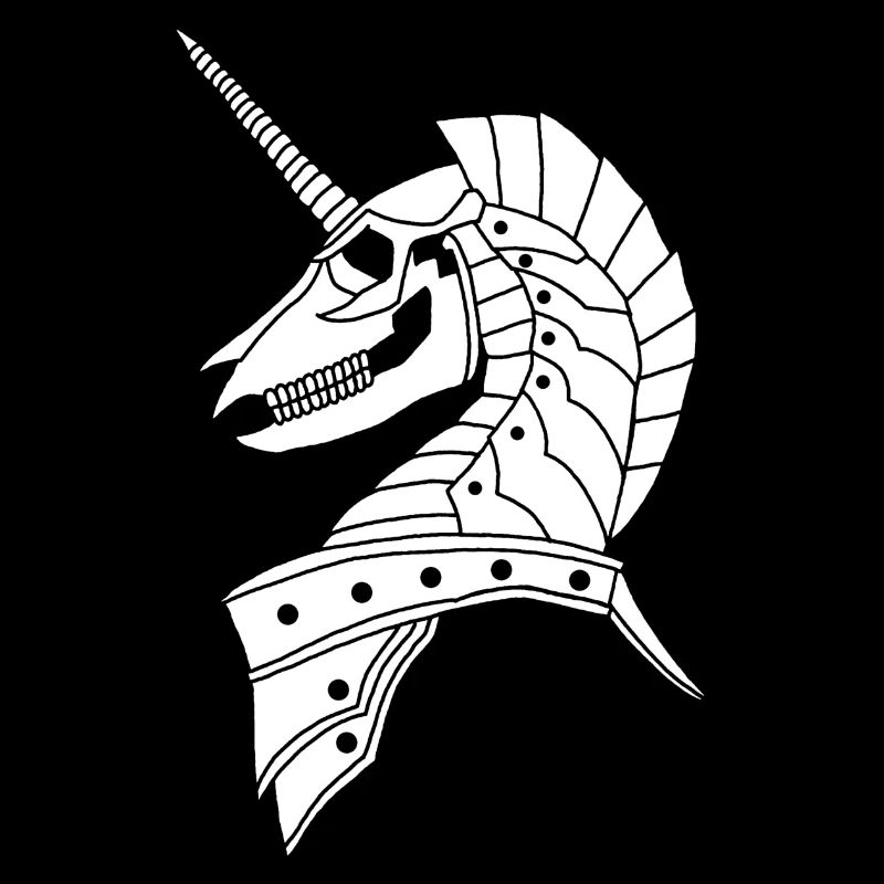 Licorne gothique blanche