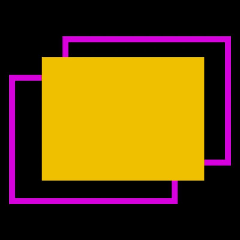 Yellow and fuchsia staggered frame