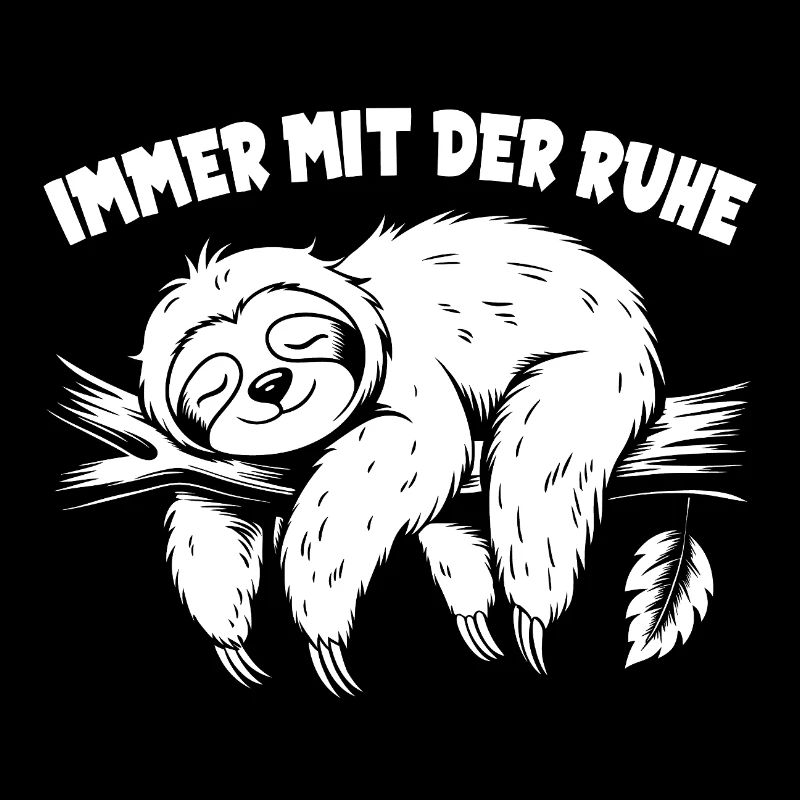 Lustiges Faultier immer mit der Ruhe