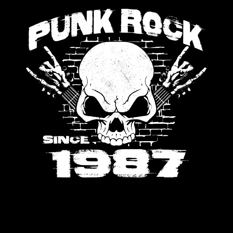 Punk Rock Since 1987 - Skull Rock Hands 37th
