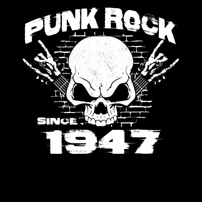 Punk Rock Since 1947 - Skull Rock Hands 77th