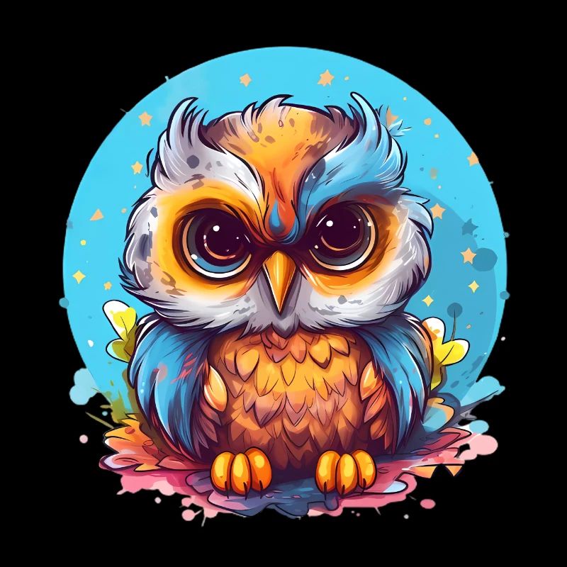 Niedliche Wachsame Eule | Nachtschwärmer Eule