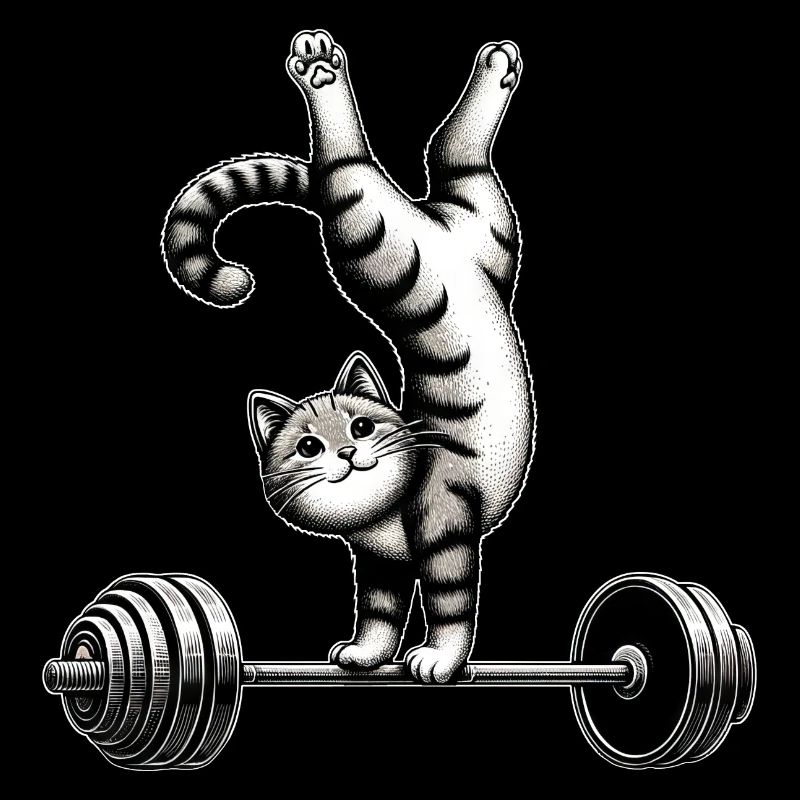 Cat Handstand Fitness Training Workout