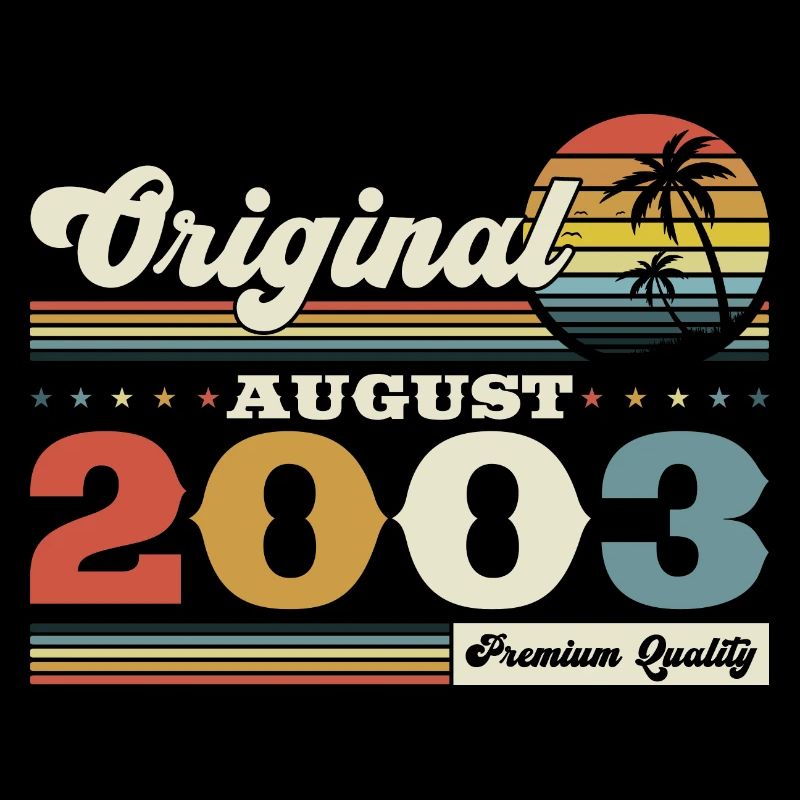 20th Birthday Man Original August Vintage 2003