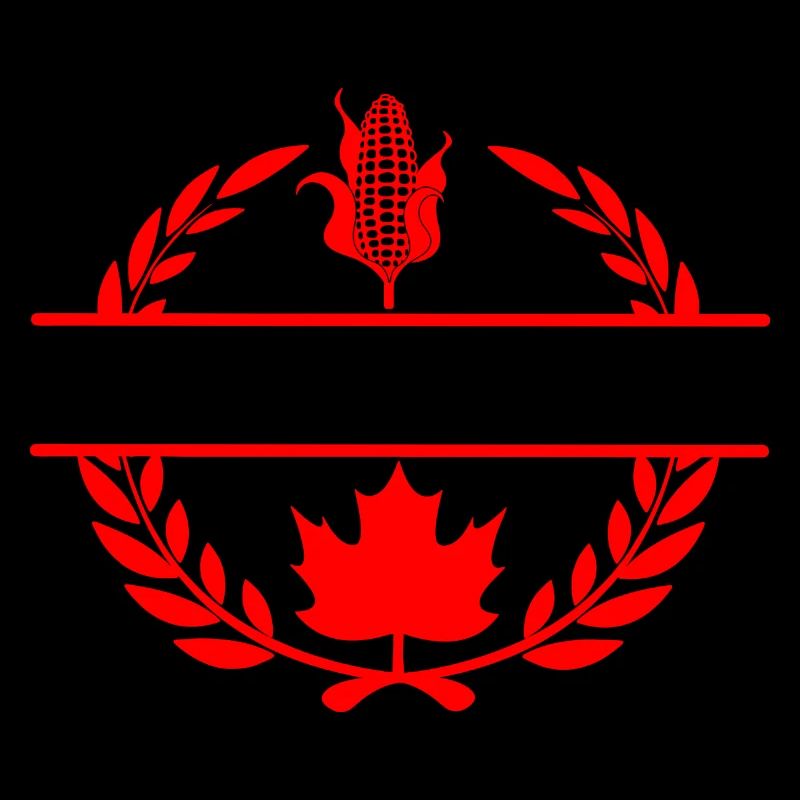 Canada maple leaf corn laurel wreath