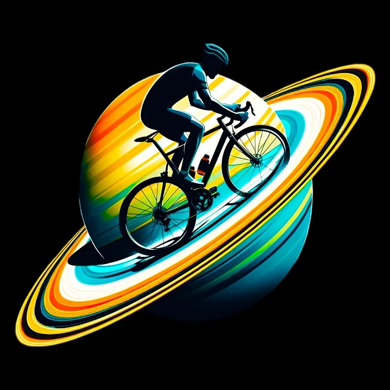 Cyclist on Saturn