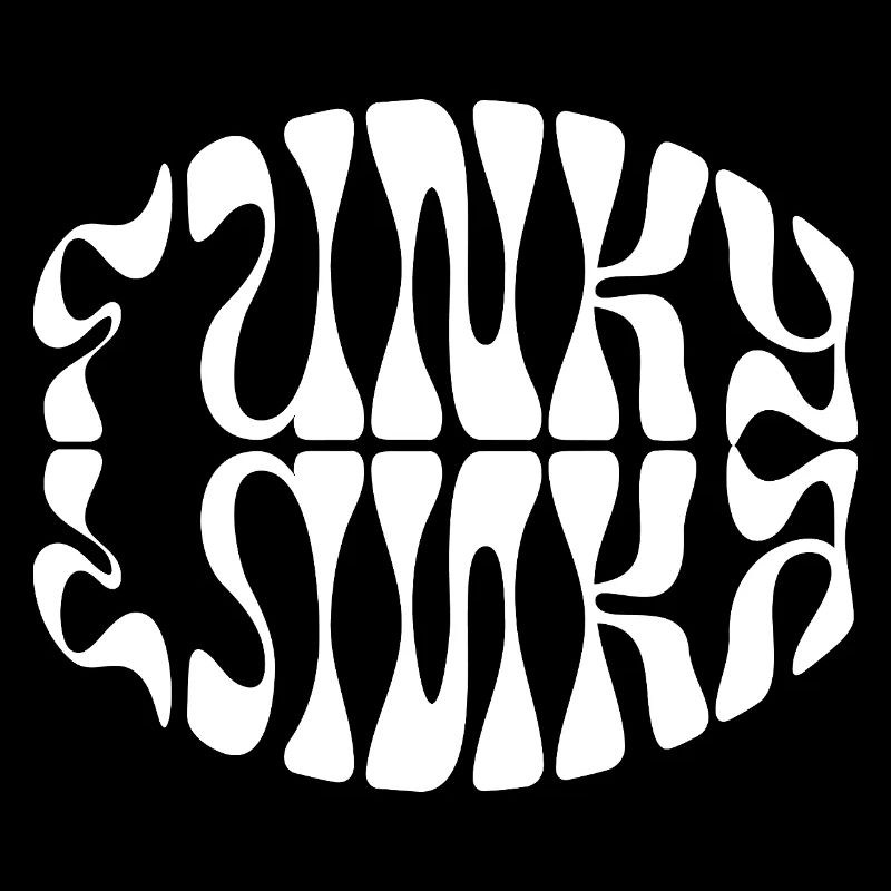 Funky music typographic design