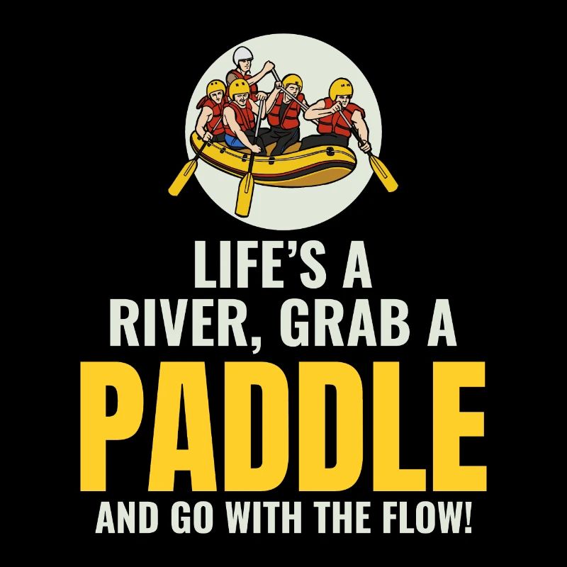 Rafting Team Raft Eau Vive Rafter Paddle Drôle