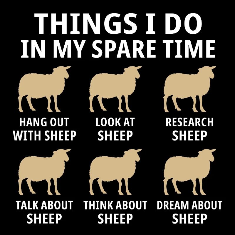 Dinge, die ich in meiner Freizeit mache, mit Schafen abhängen