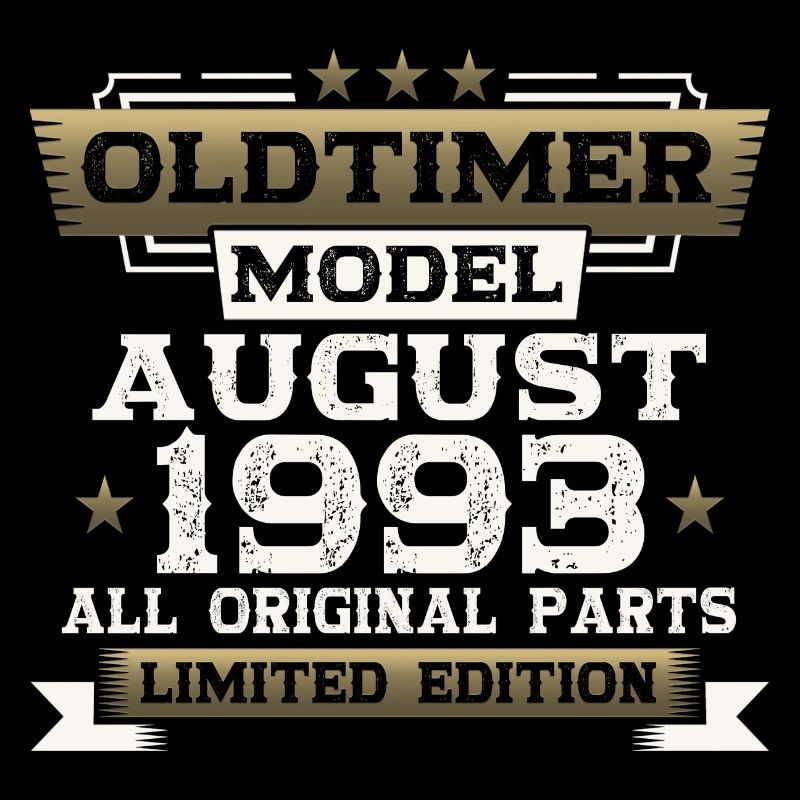 30th Birthday Man Oldtimer August Vintage 1993