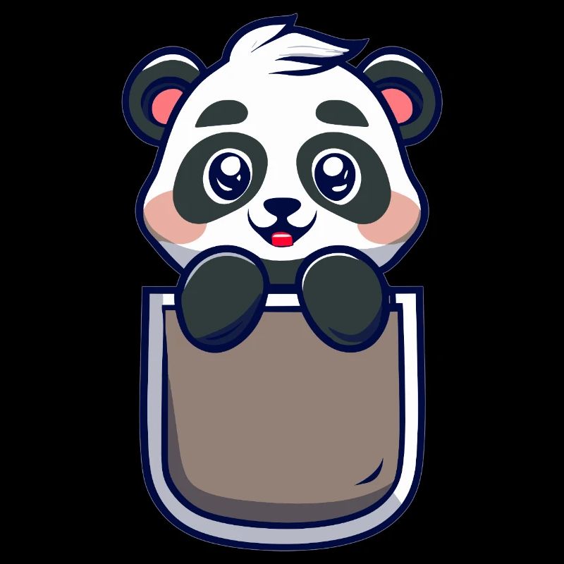 Panda Pocket Idée Cadeau Rigolo et Original
