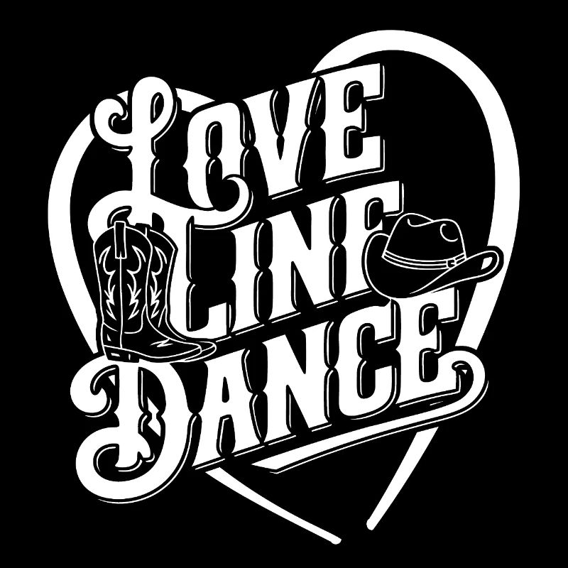 Love Line Dance ich liebe Line Dancing mit Herz