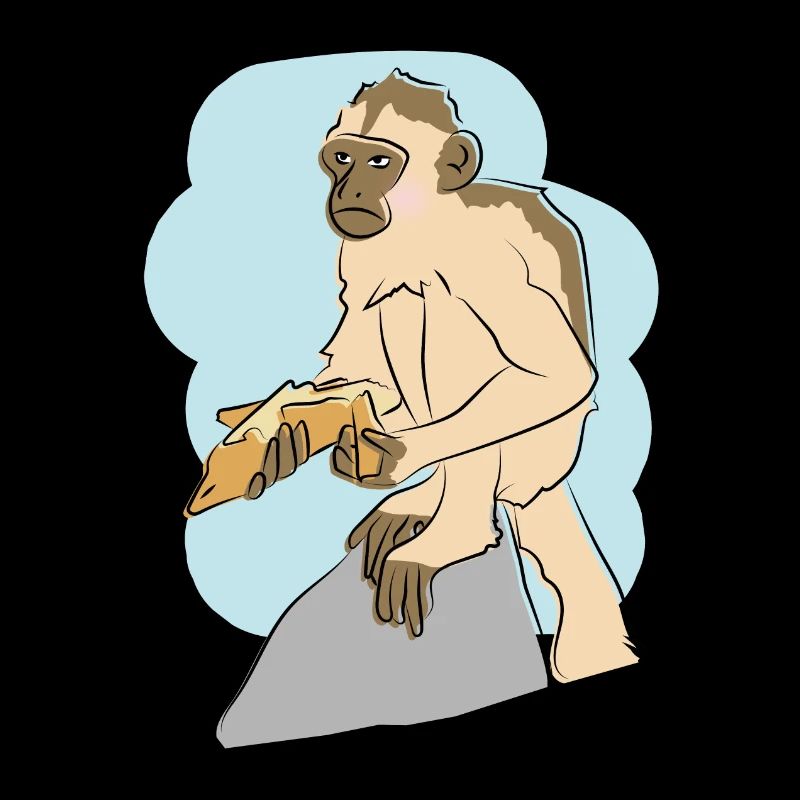 Design illustré avec singe