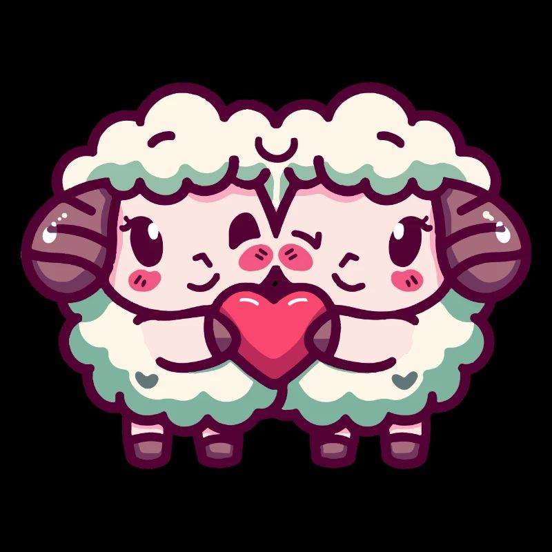 Schaf Paar Liebe Valentinstag