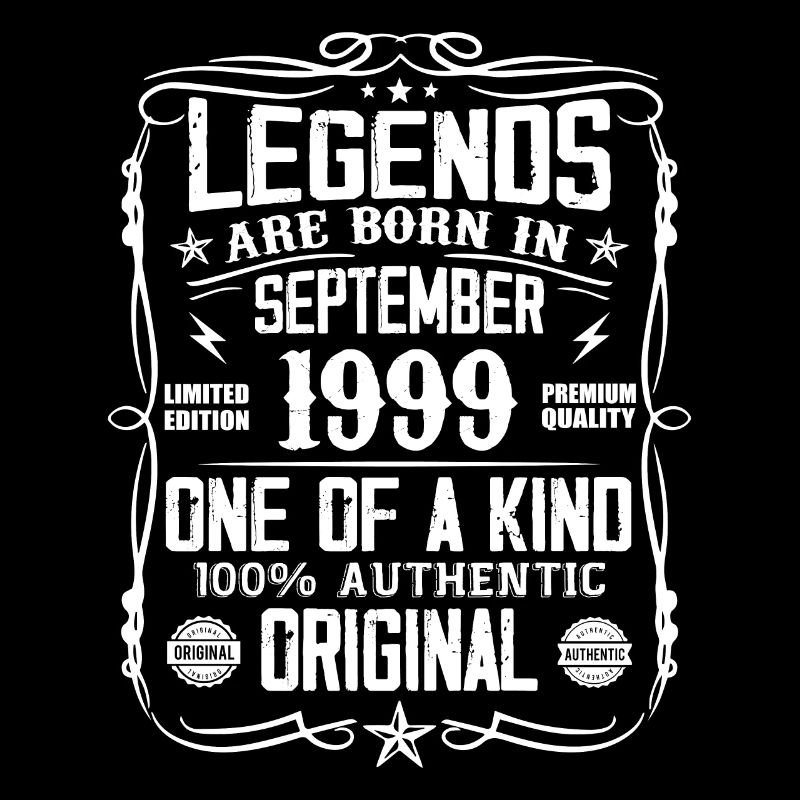 September 1999 Vintage Retro Geburtstagsgeschenk