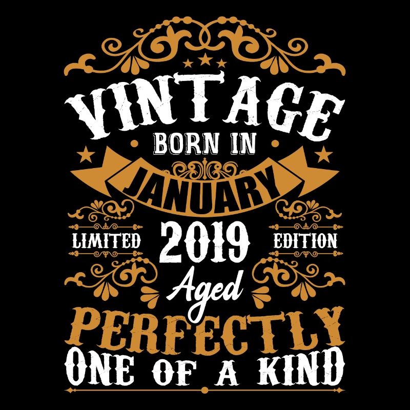 Januar 2019 Vintage Retro Geburtstagsgeschenk
