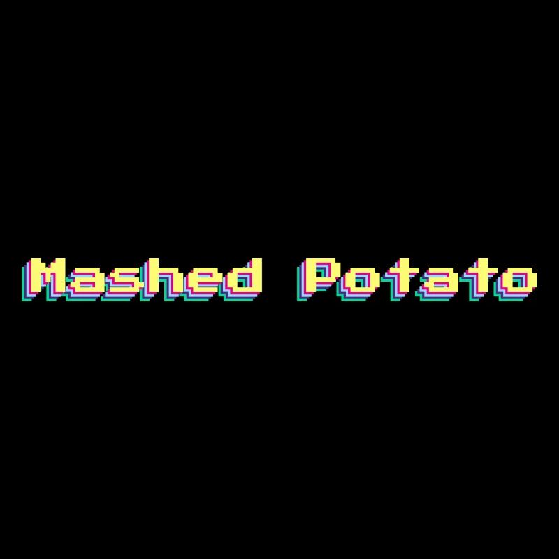 Mashed Potato - mashed potatoes 90s word colorful