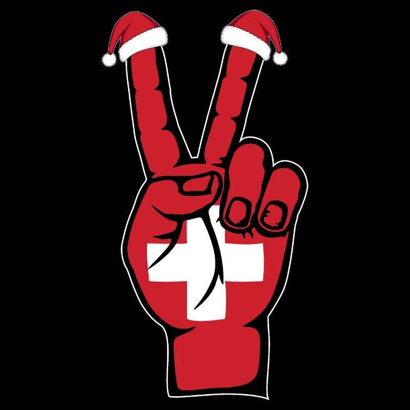 Schweiz Flagge Weihnachten Peace Symbol
